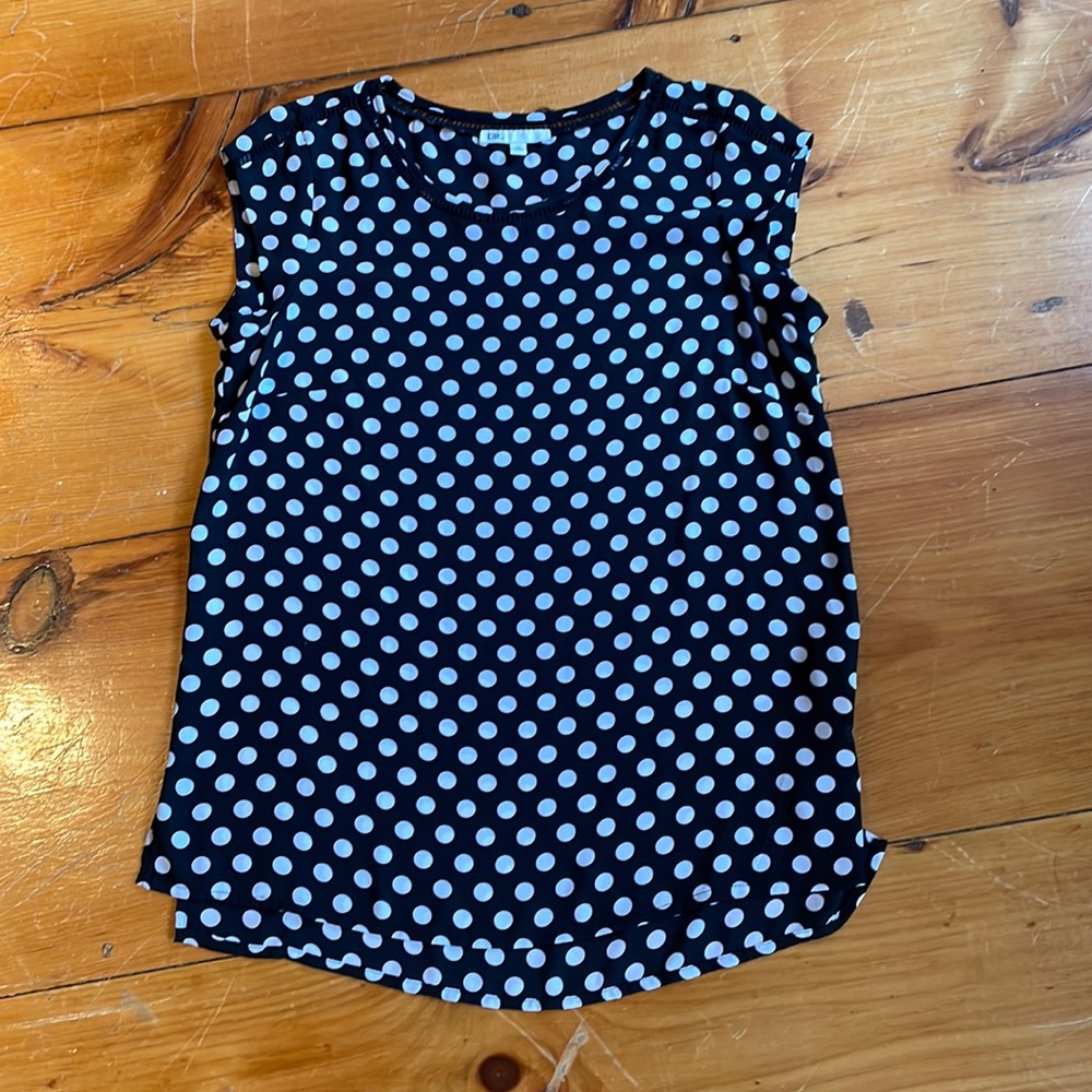 Black and White Polka Dot Blouse